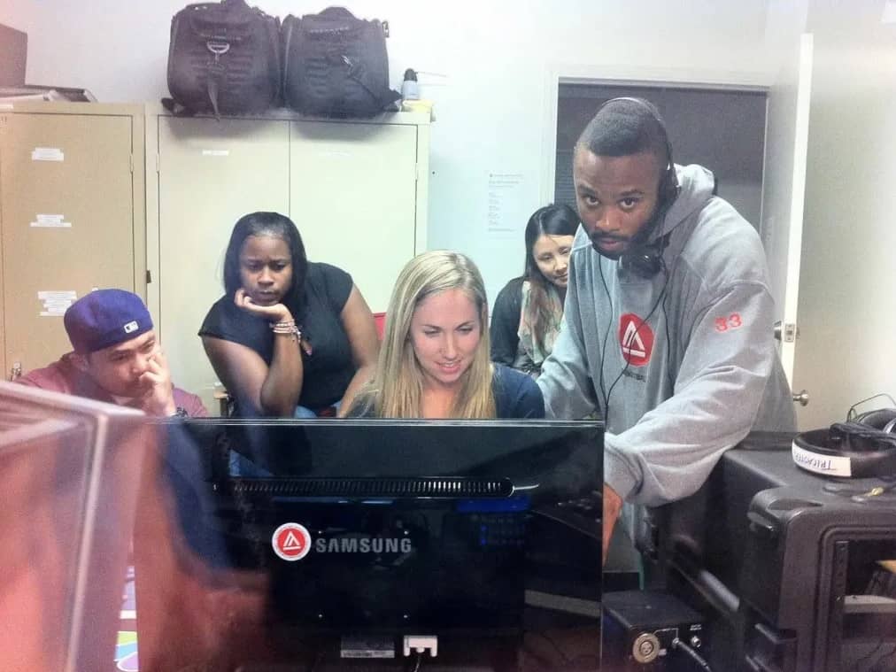 Devin Williams with Academy of Art COMM students