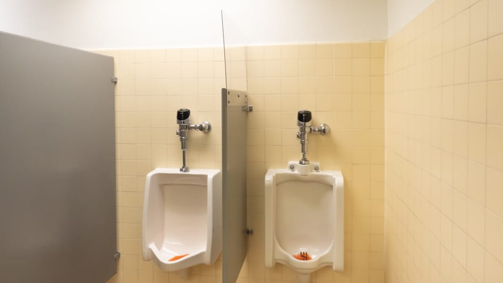 Plexiglass shields in restrooms
