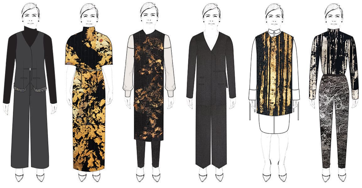 Denise Ramos BFA Fashion Design Illustrated Lineup