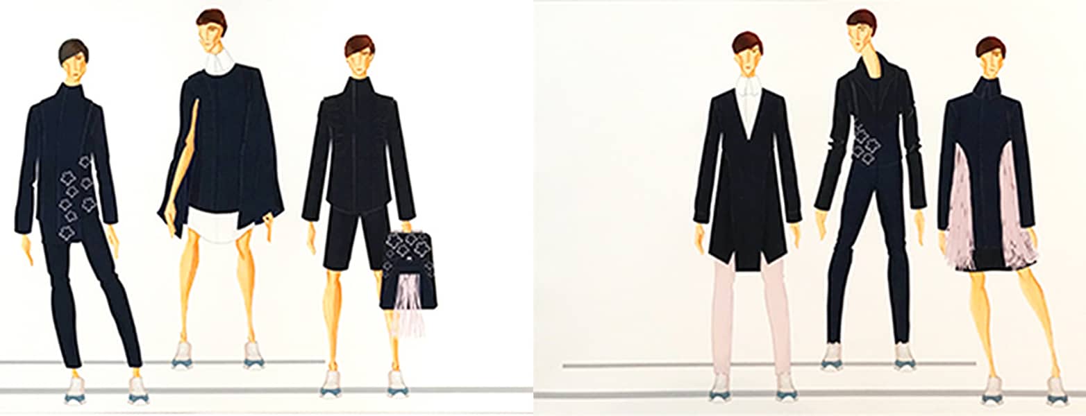 Luis Guillen BFA Fashion Design Illustrated Lineup