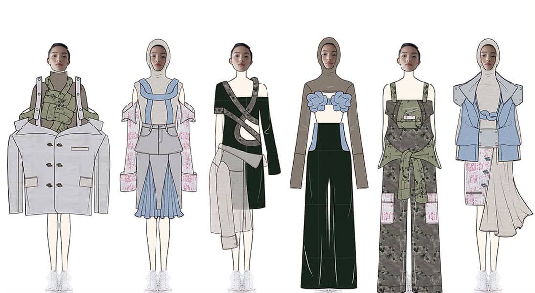 Minghan Xue BFA Fashion Design Illustrated Lineup