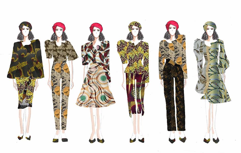 Uchechi Anigbogu BFA Fashion Design Illustrated Lineup